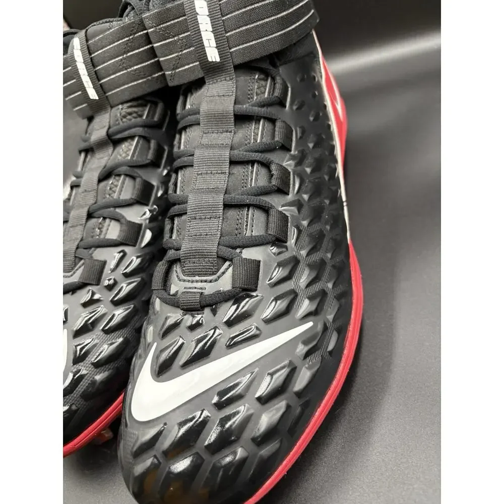 Men's Nike Force Savage Pro 2 Black White Red BV3969014 Football Cleats Size 16